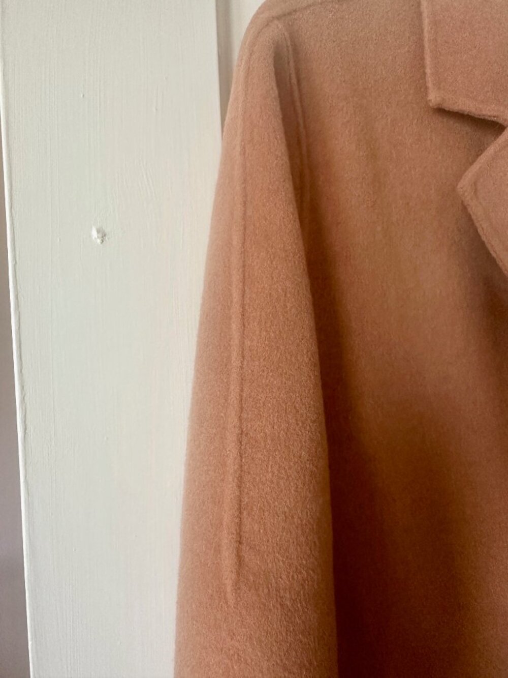 Marine Layer Camel Single-Breasted Long Coat - Picture 5 of 6